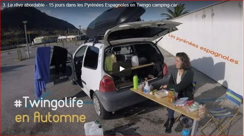 Voyage en Twingo camping car dans les Pyrénées espagnoles